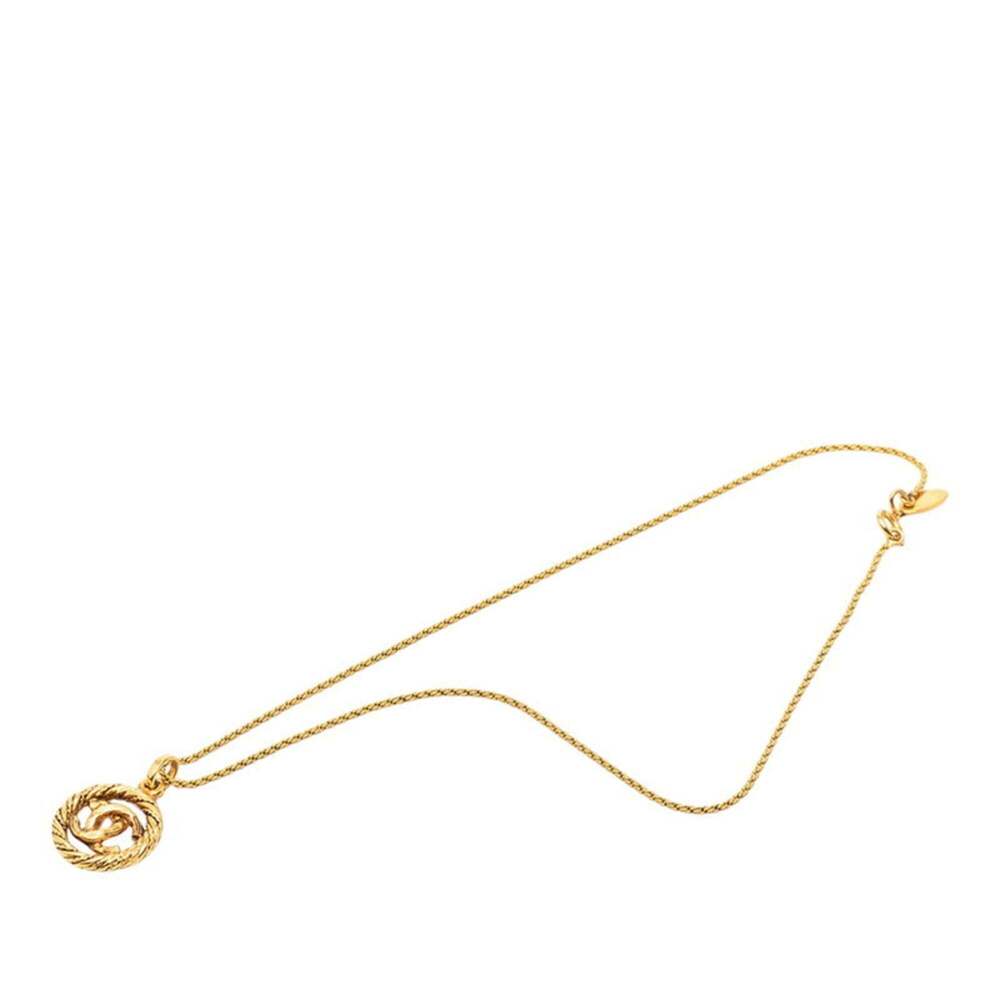 CHANEL Gold Logo Necklace - Picture 3 of 7